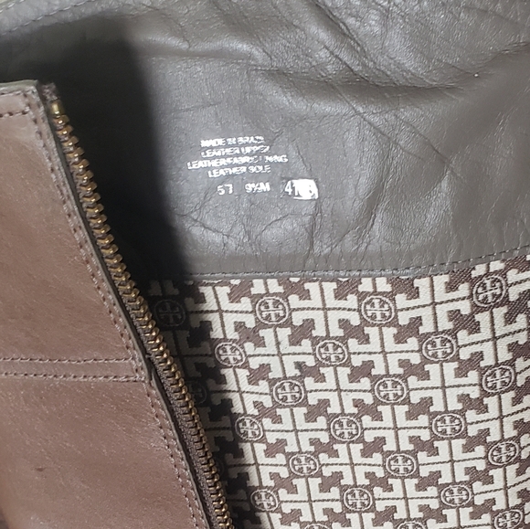 💫 Tory Burch: Musk Blair Logo Mid Heel Tall Leather Boots - Picture 12 of 14